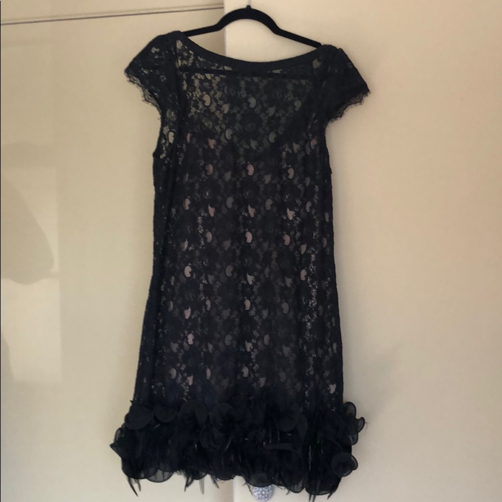 Cocktail Dress with Feathered Bottom